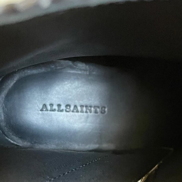 AllSaints Aster Snakeskin Heeled Bootie 37 NEW - Picture 6 of 13